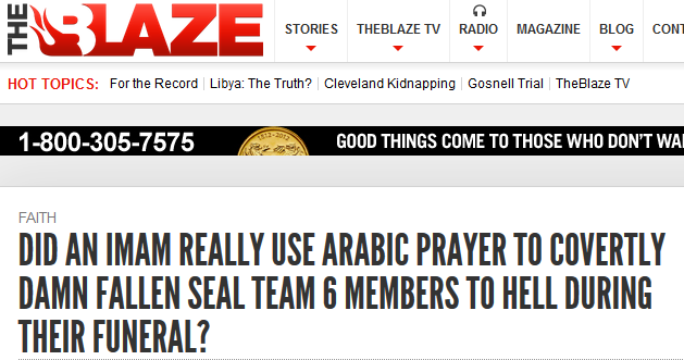 Glenn Beck’s The Blaze: Imam Covertly Damns Seal Team 6 Members to Hell ...